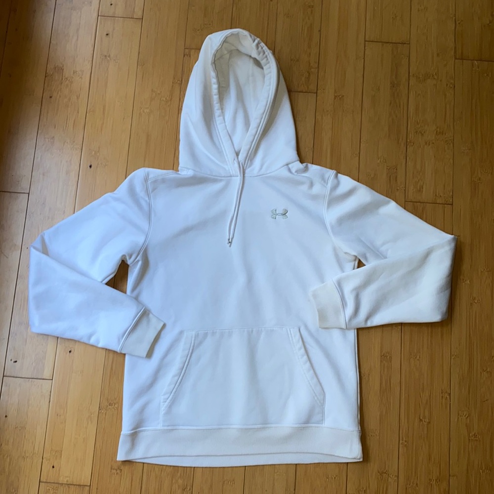 Under Armour - Womens - Small - White and silver accent sweatshirt